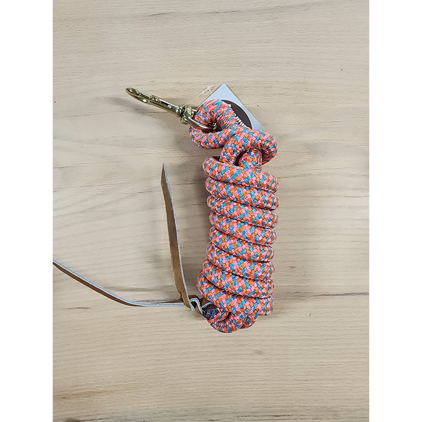 Irvine Cowboy Lead 9 ft 5/8" Lead w/Brass Plated Bolt Snap MIX COLOURS