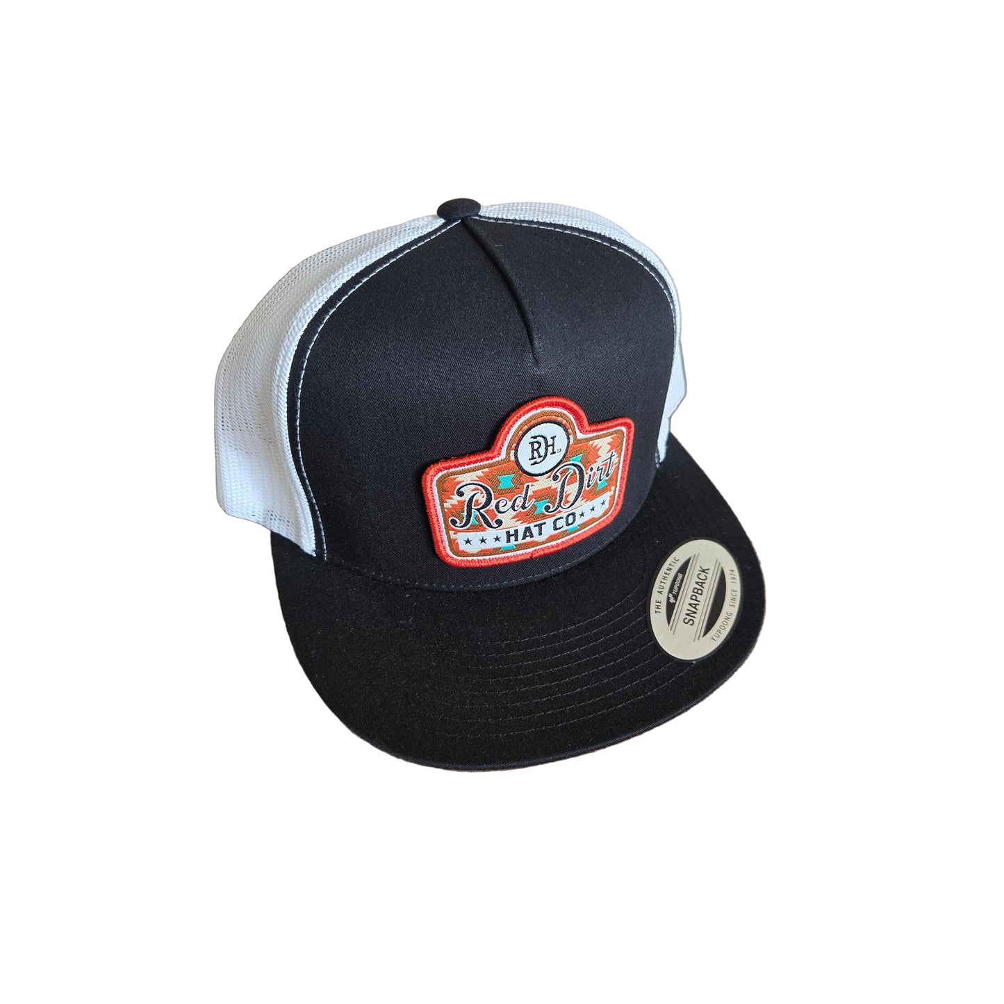 Red Dirt Hat Co. Ball Cap - Gussied Up-Black/White