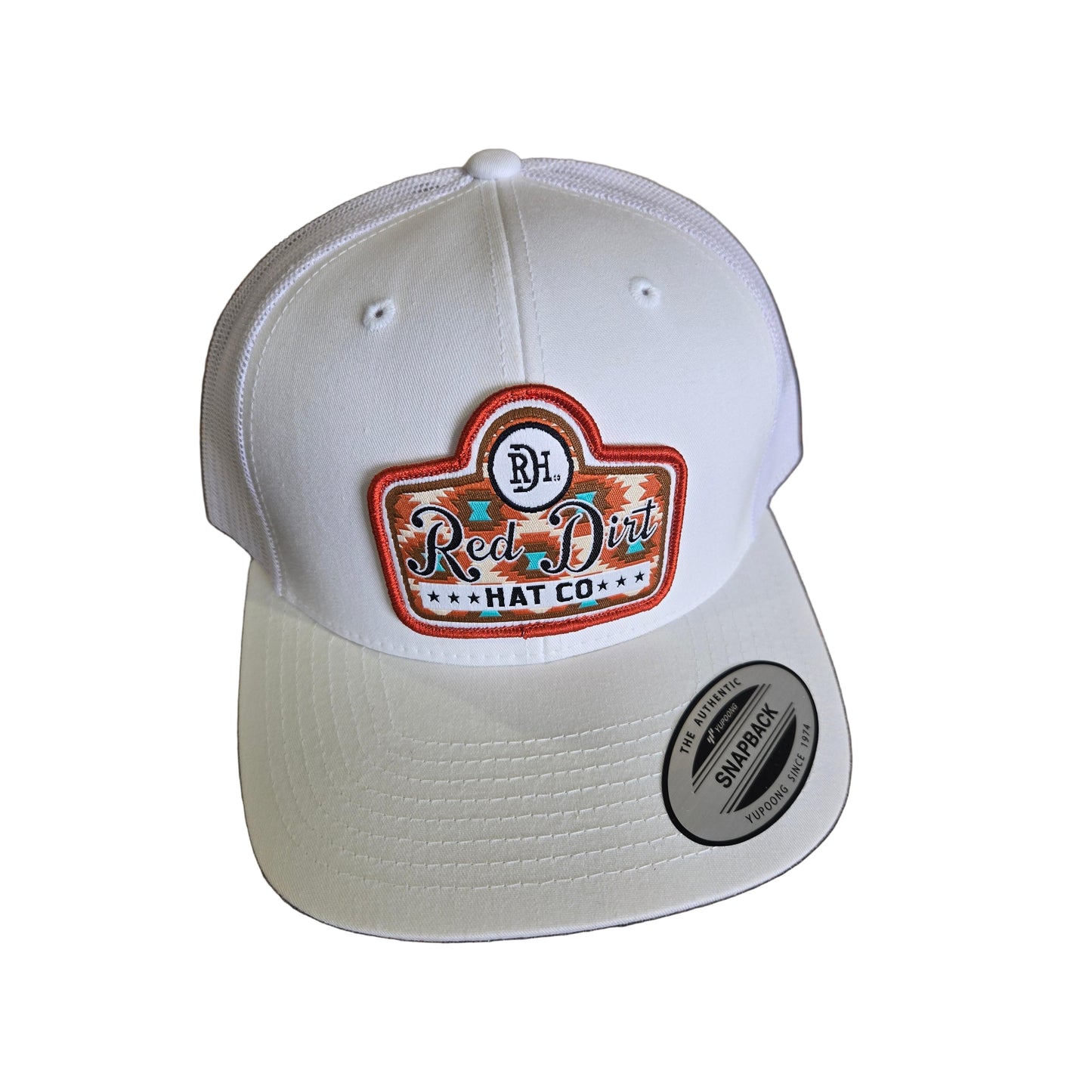 Red Dirt Hat Co.Ball Cap - Gussied Up-White/White