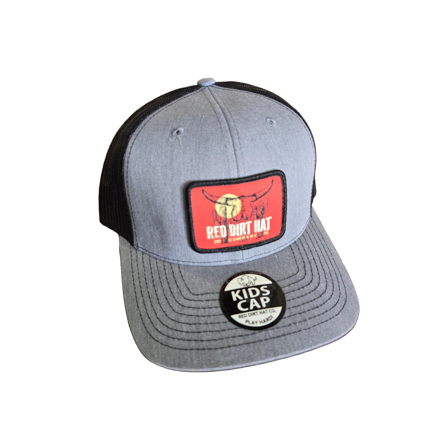 Red Dirt Hat Co.Ball Cap YOUTH Boone Grey/Black