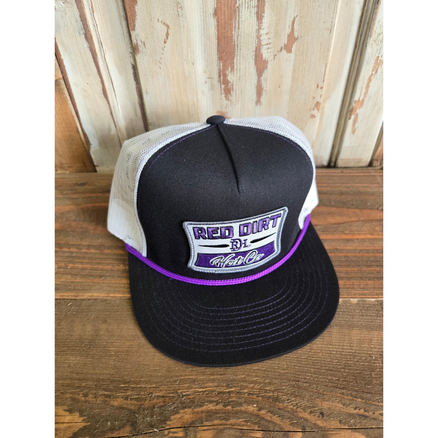 Red Dirt Hat Co Purple Haze -Black/Purple Silver Rope