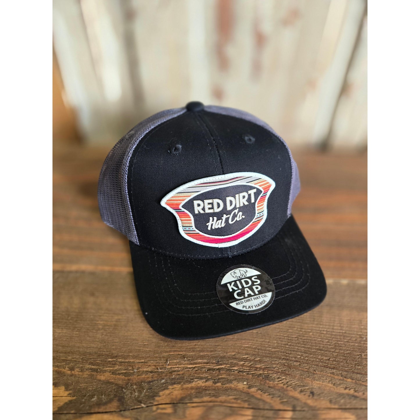 Red Dirt Hat Co.Ball Cap YOUTH Saddle Pad Black/Charcoal