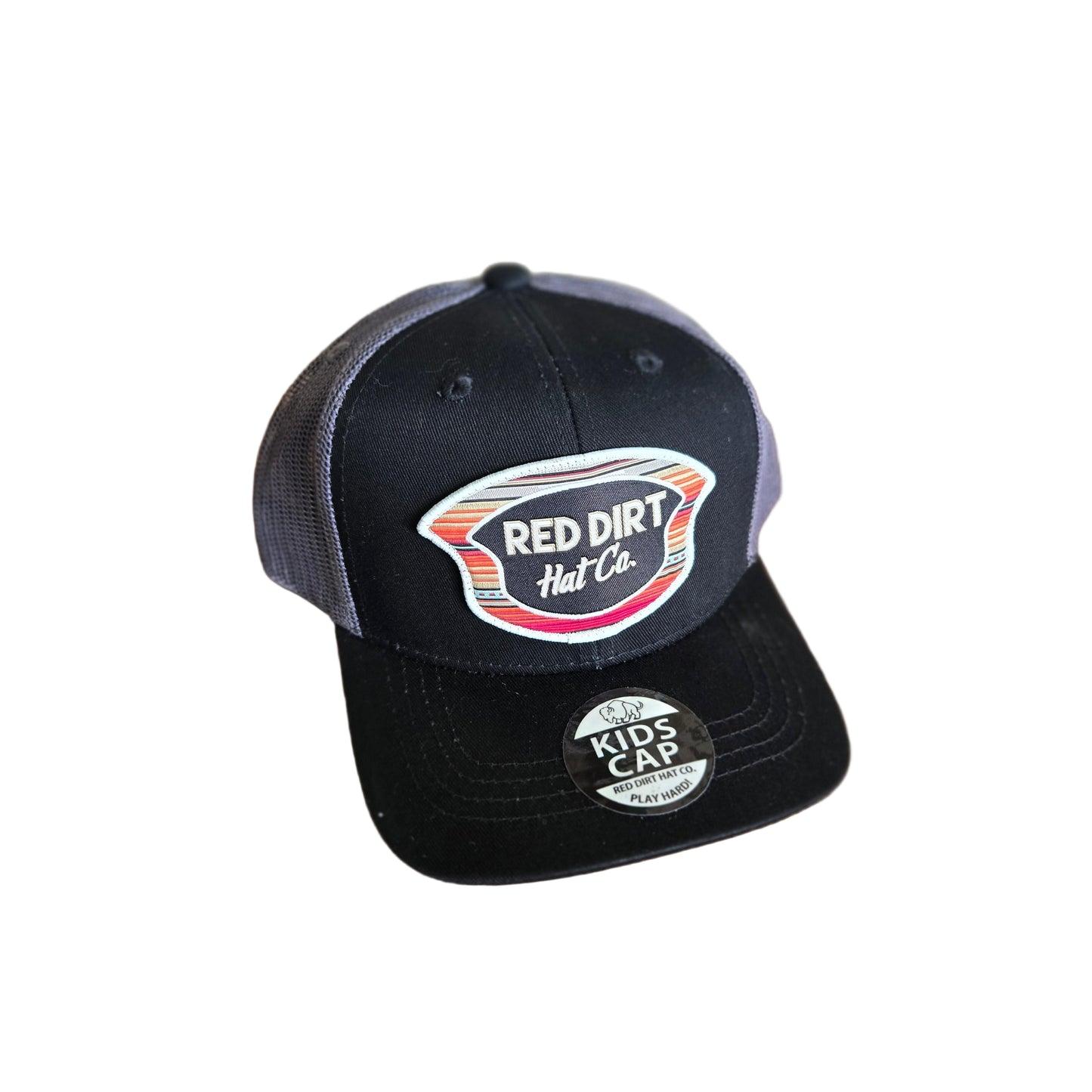 Red Dirt Hat Co.Ball Cap YOUTH Saddle Pad Black/Charcoal