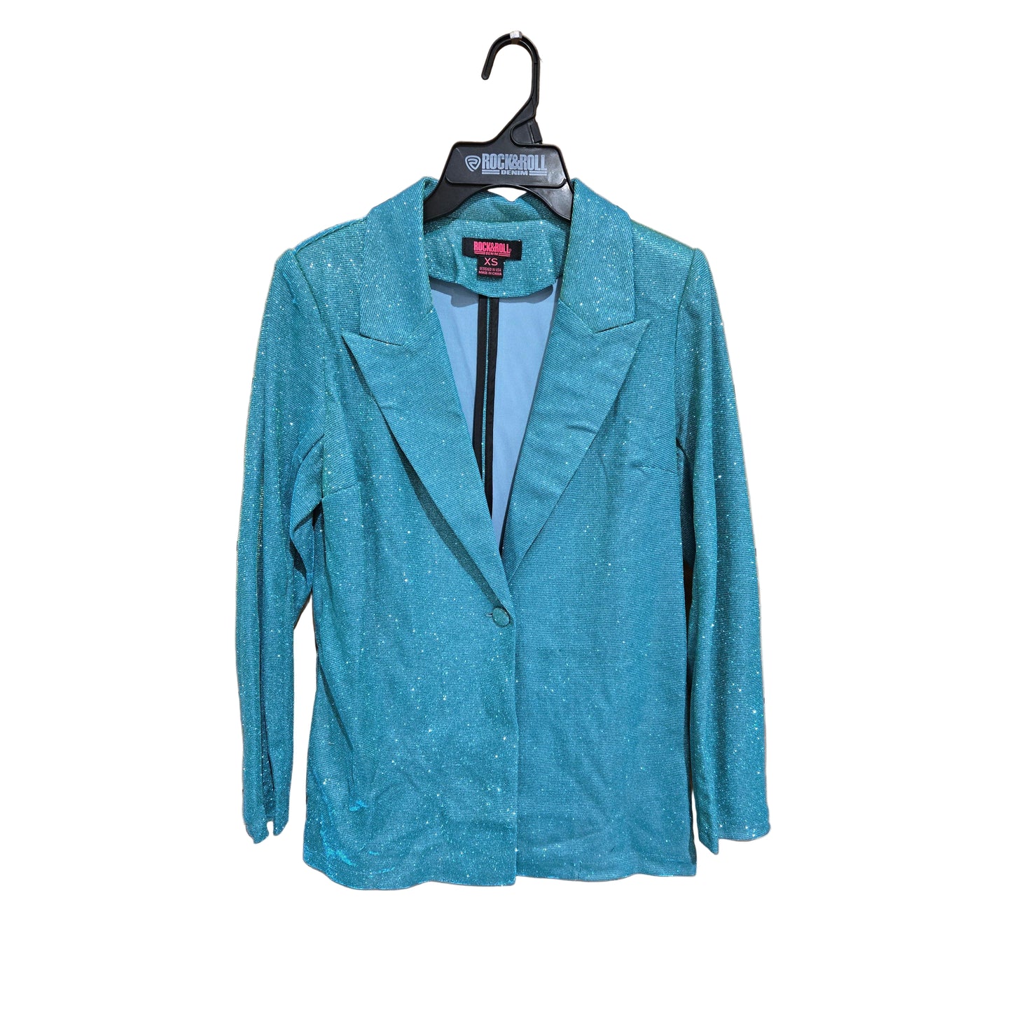 Rock & Roll Women's Iridescent Blazer - Turquoise