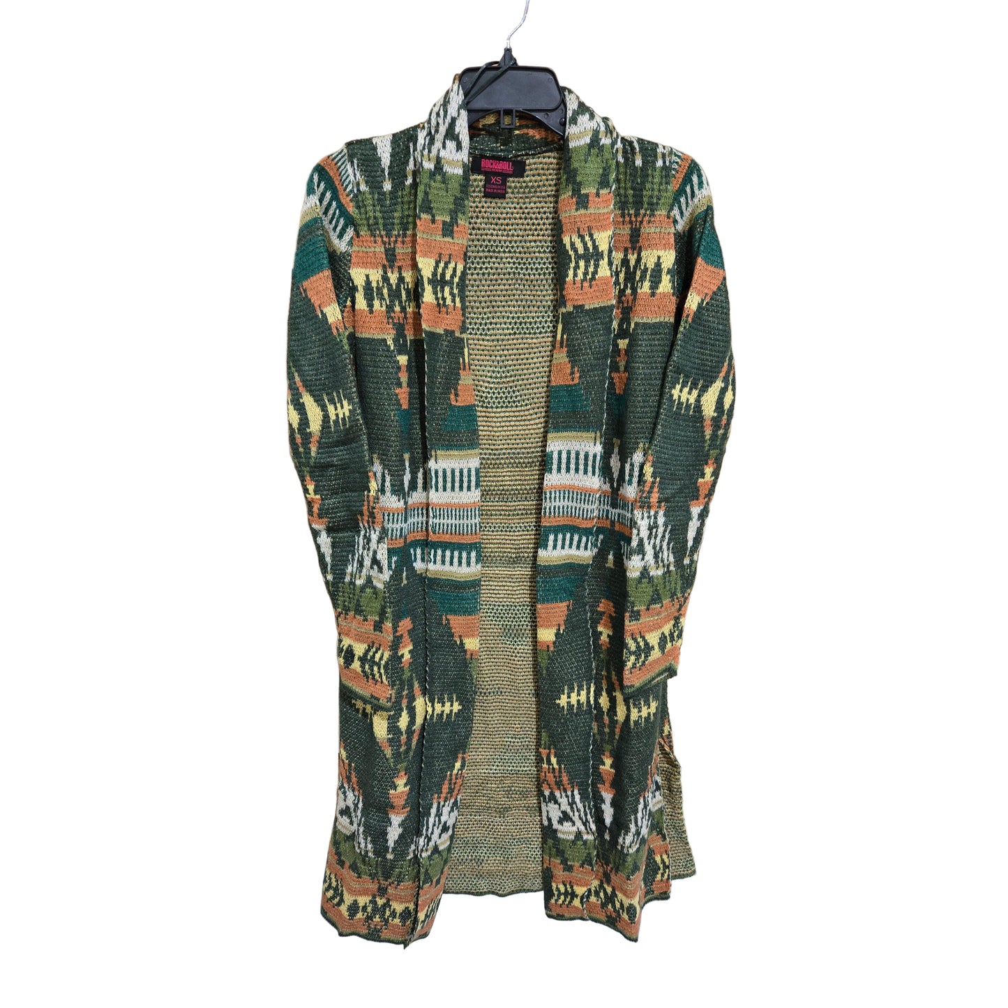 Rock & Roll Women's Cowgirl Aztec Duster - Charcoal