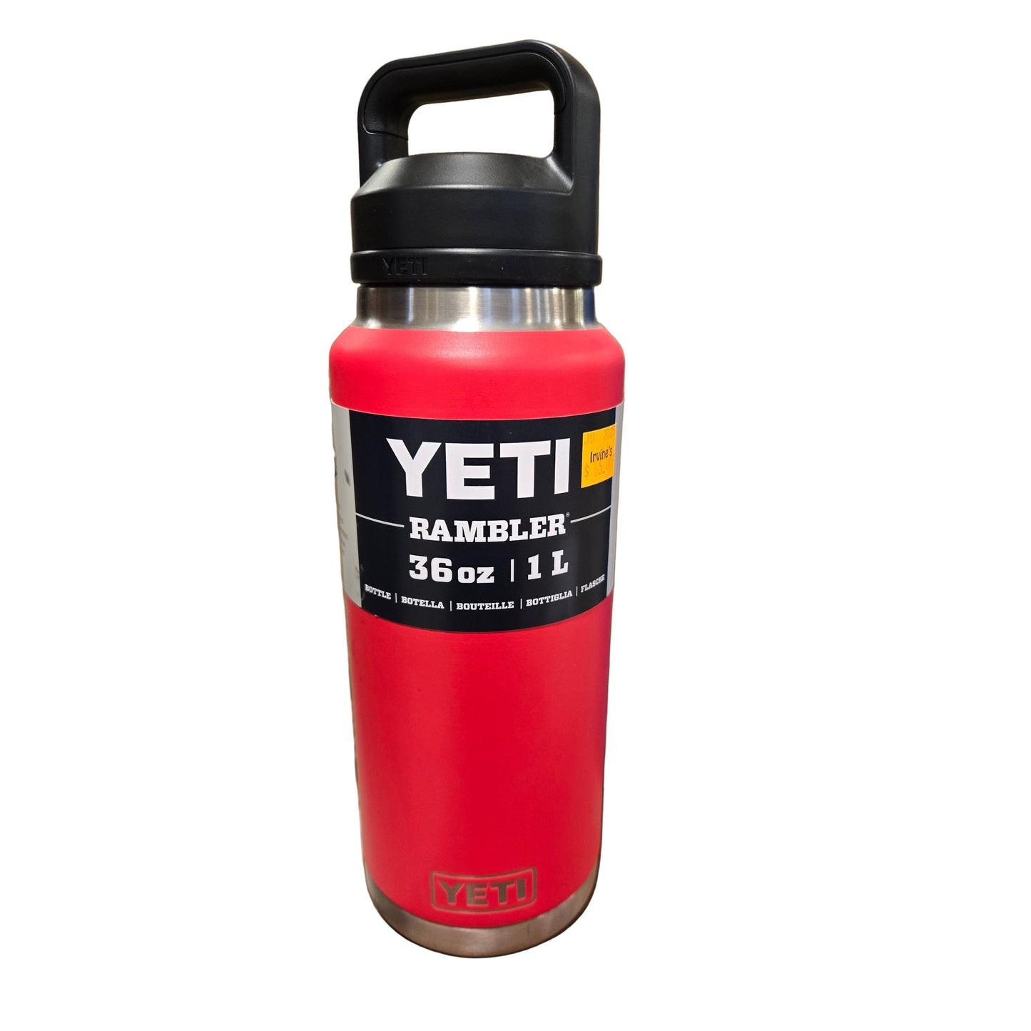 Yeti Rambler 1 L Bottle with Chug Cap - Rescue Red