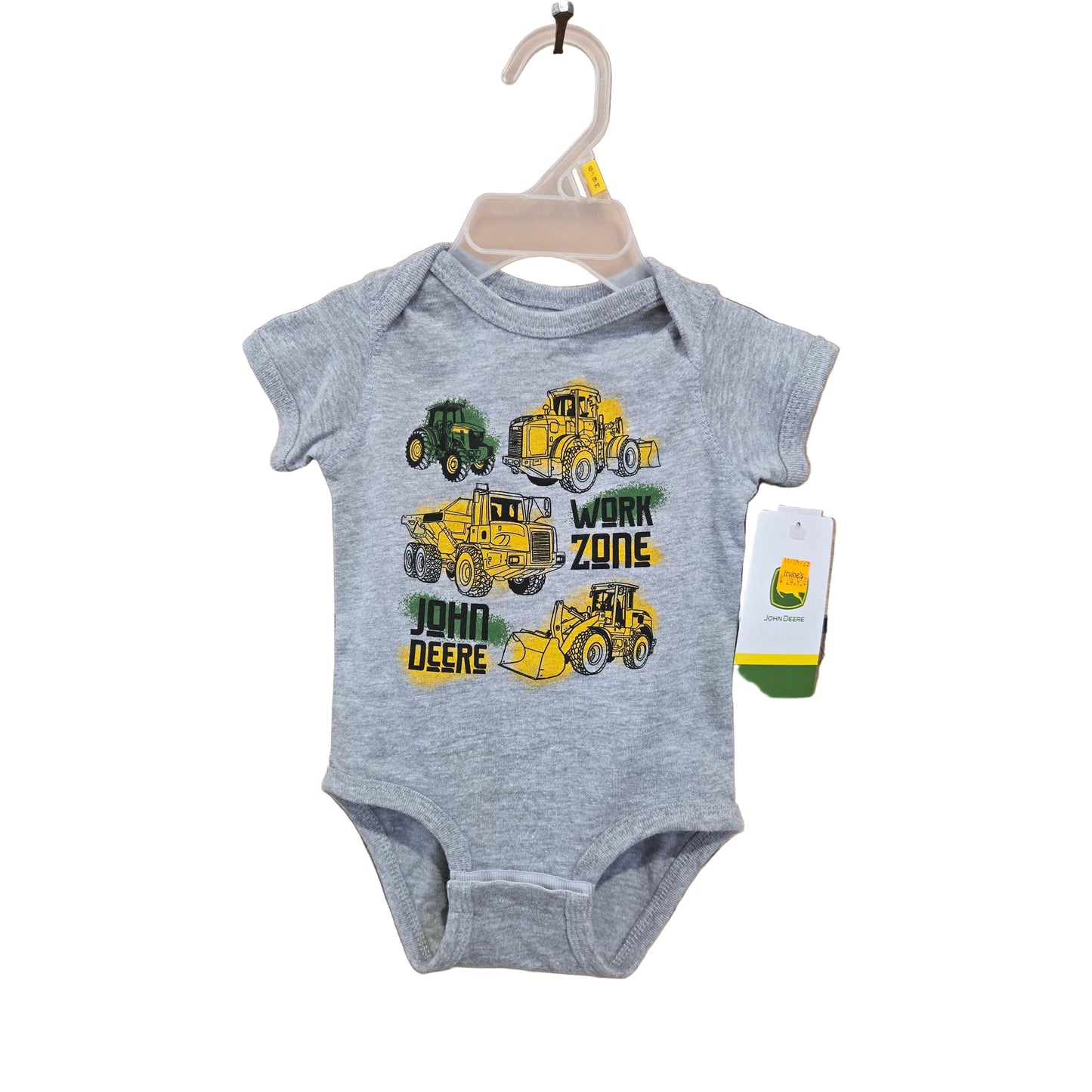 John Deere Infant Work Zone Long Sleeve Tee Shirt- Oxford