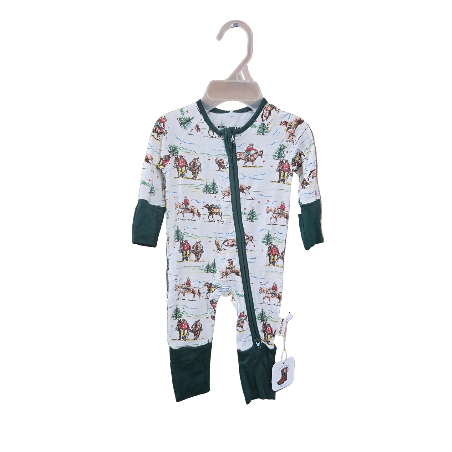 Boots & Bows Infants Merry on the Range Sleepwear- Multi