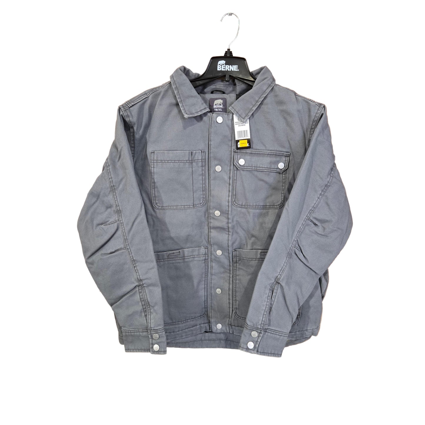 Berne Men's Vintage Wash Chore Coat - Pewter