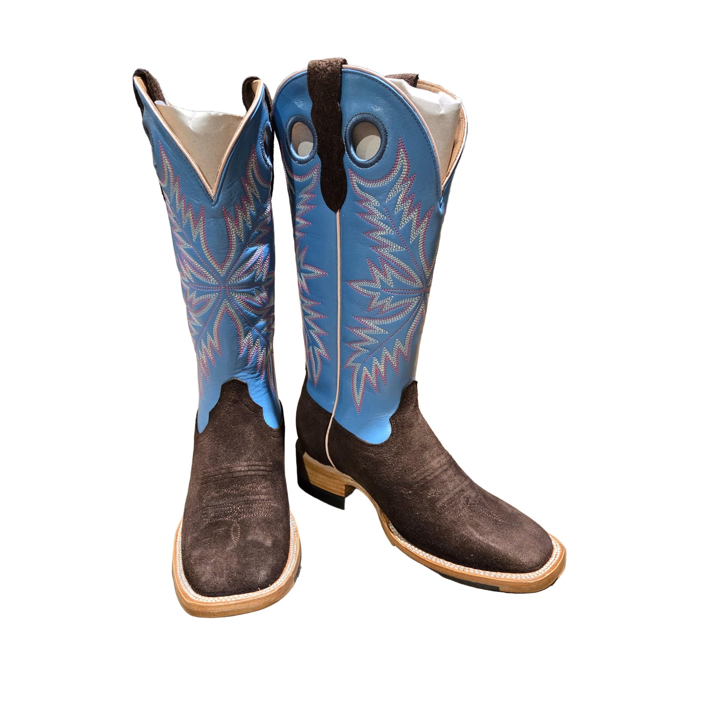 Rocking Diamond Brand Women's Futurity Rough Out Cowgirl Boots - Machiatto