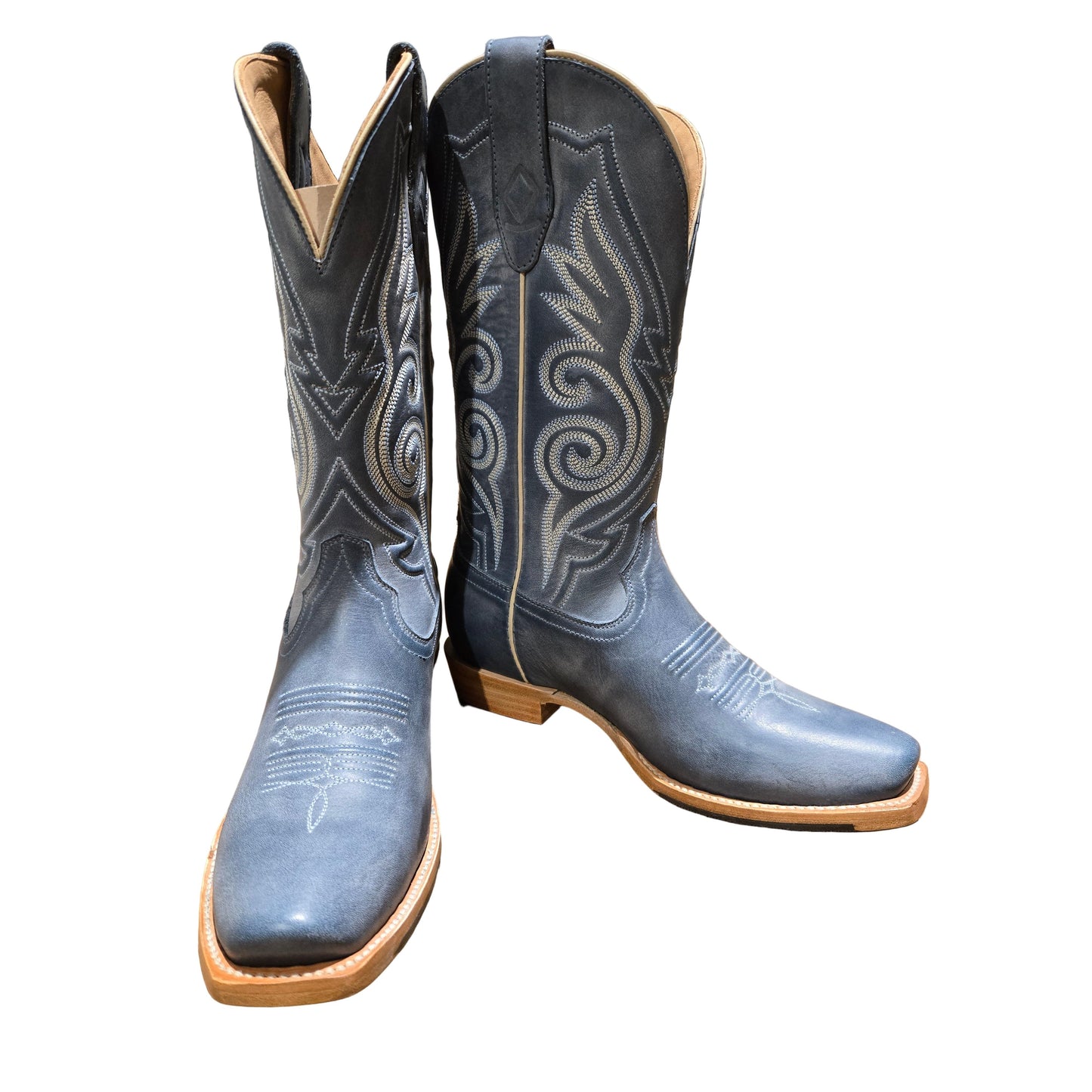 Rocking Diamond Brand Women's Top Fifteen Cutter Cowgirl Boots - Blue Jeans