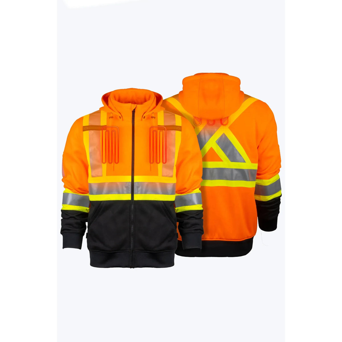 FieldSheer Men's Hi-Vis Zip Front Hoodie CSA ANSI 7.4V