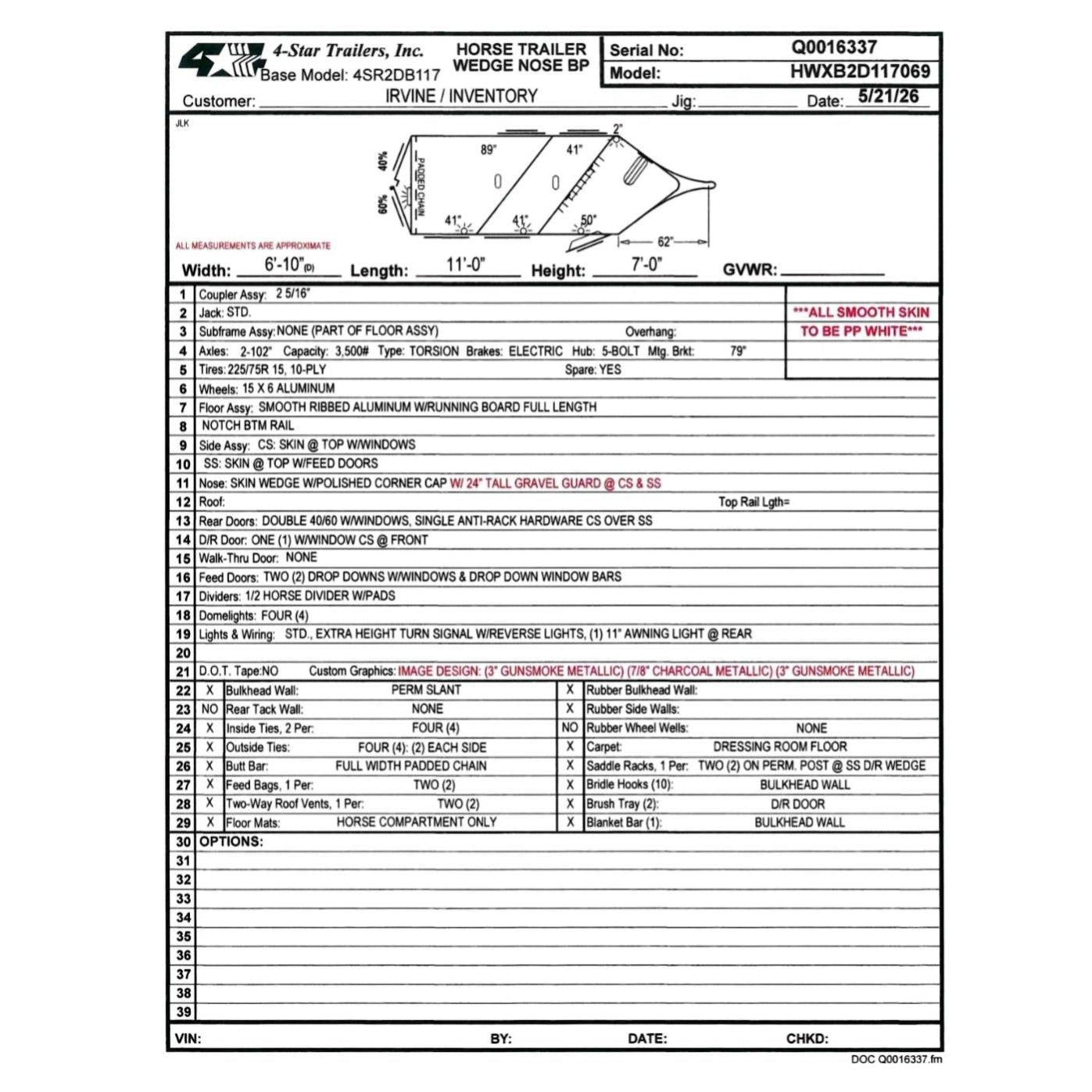 **COMING SOON** 2027 4-Star 11' 2-Horse Slant Load Bumper Pull