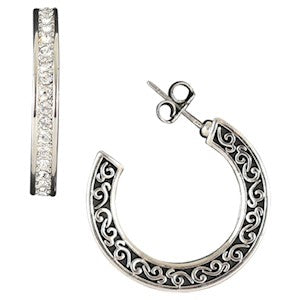 Earrings Horseshoe Juggie W/Rhinestone