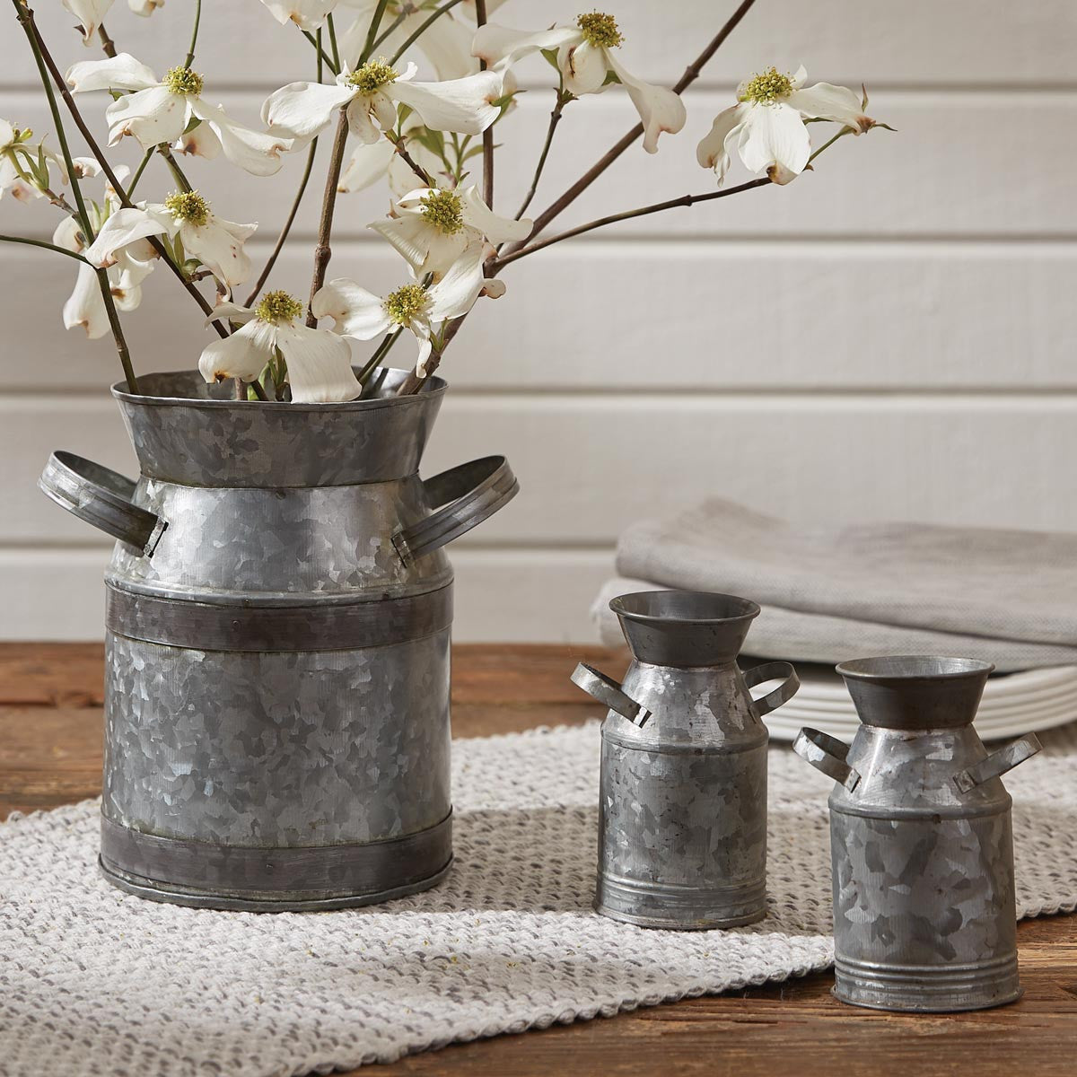 Galvanized Milk Can Salt & Pepper Set