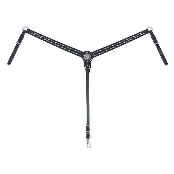 Weaver Back In Black Tapered Breastcollar