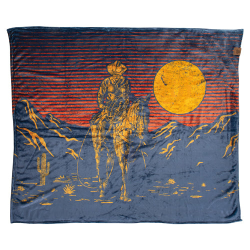 Red Dirt Hat Co. Fleece Blanket Vaquero Print - Multicoloured
