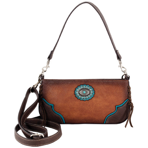 Justin Women's Yoke & Concho Mini Convertible Bag - Tan/Brown