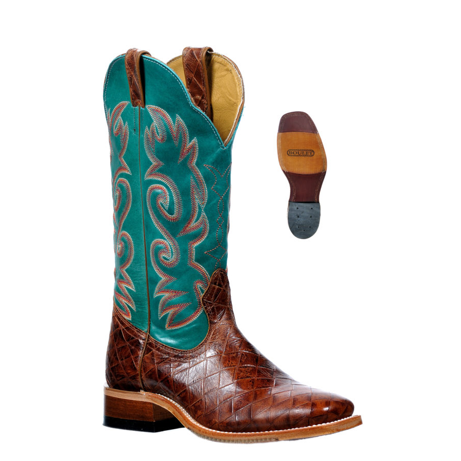 Boulet Women's Wide Square Toe Western Boots - West Turqueza