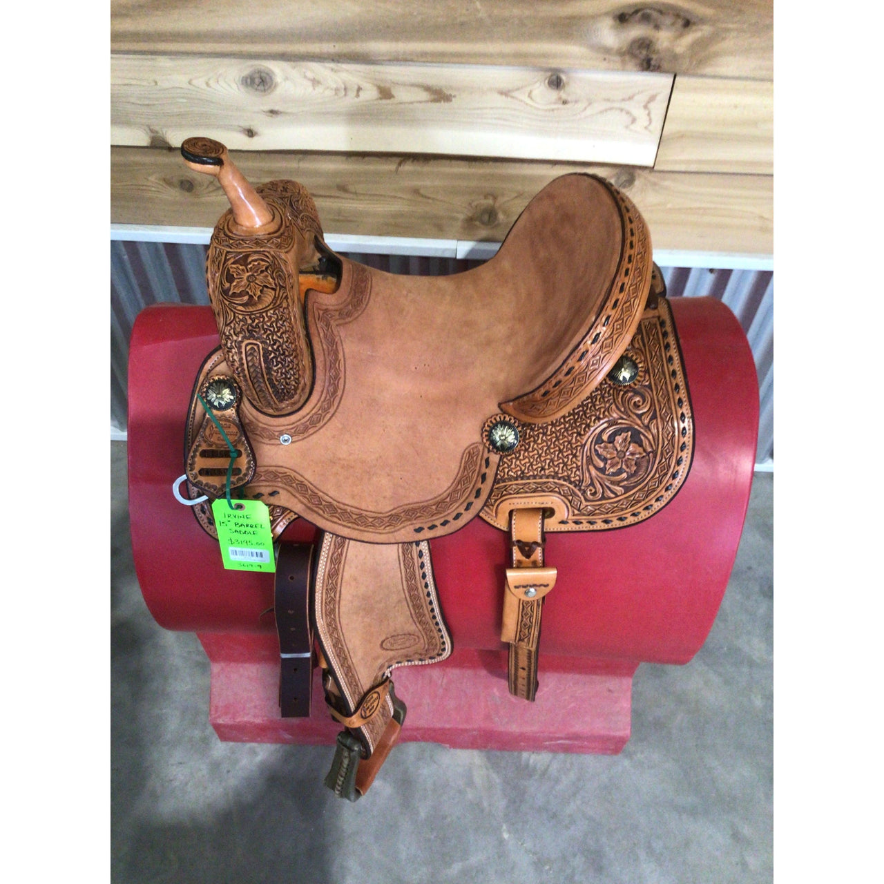 Irvine 15" Barrel Saddle-Antique