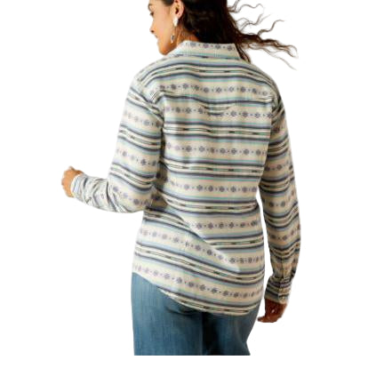 Ariat Women's Long Sleeve Seaside Serape Shirt- Geo Stream Serape Jacquard