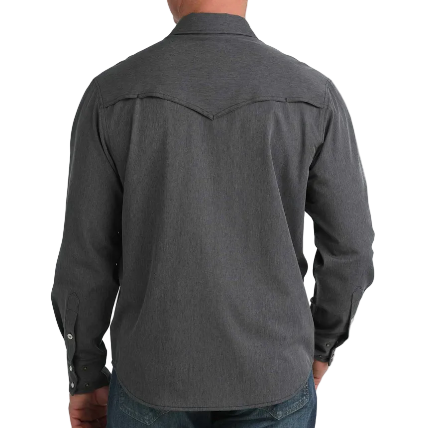 Cinch Men's Long Sleeve Camp Shirt- Black