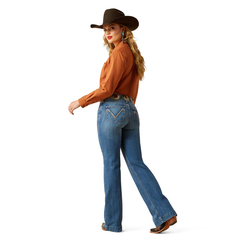 **Ariat Women's Perfect Rise Isabelle Wide Trouser Jeans- Albuquerque