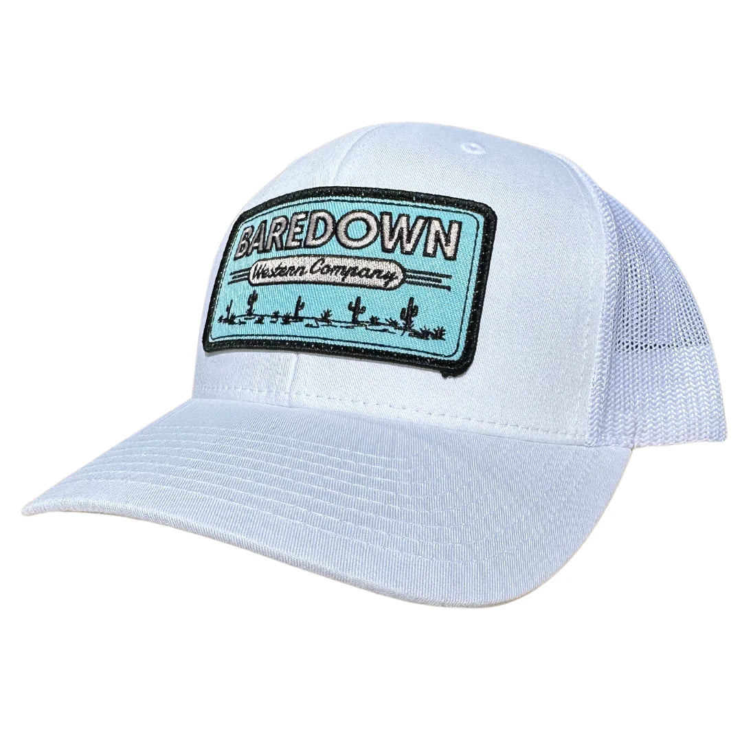 Baredown Brand Desert Hat- Curved White