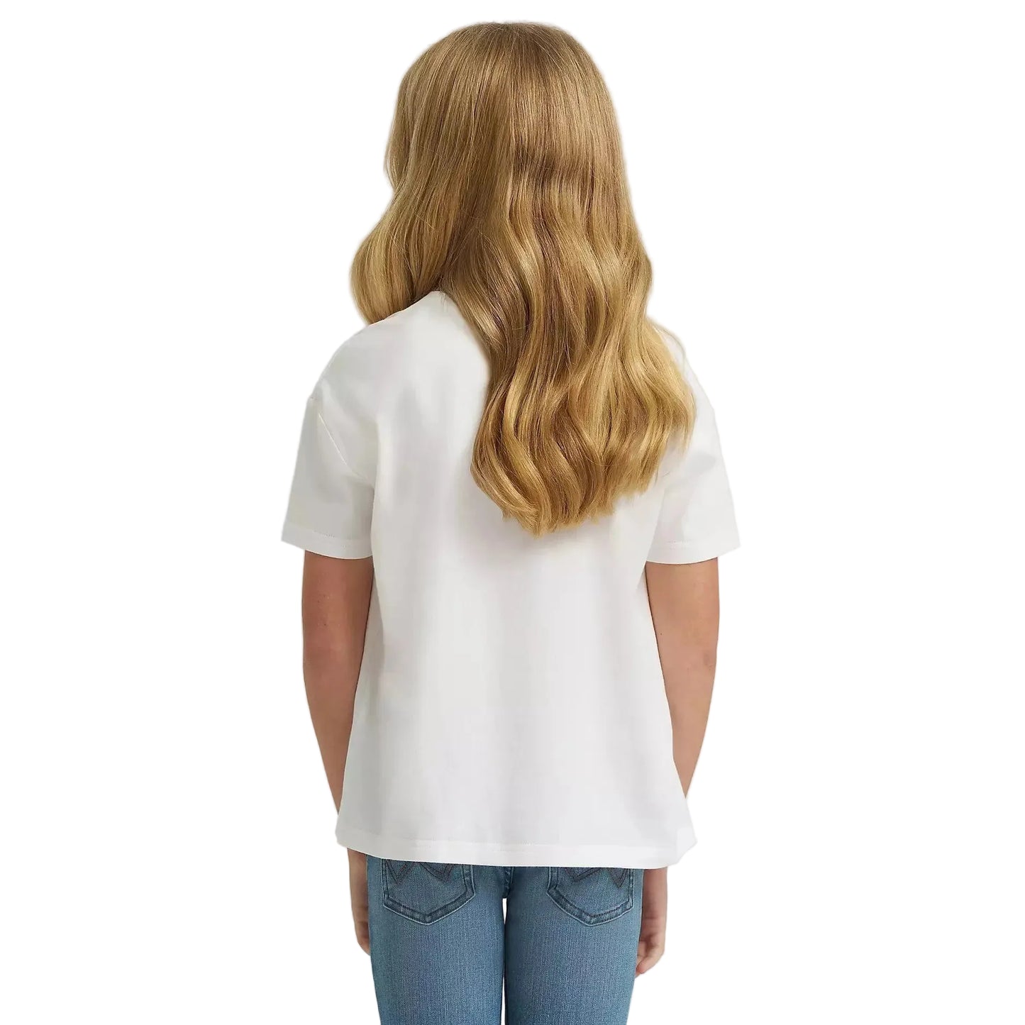 Wrangler Lainey Wilson Girl's Short Sleeve Giddy Up Tee Shirt - White