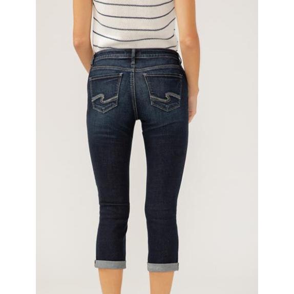 Silver Women's Elyse Mid Rise Capris - Indigo