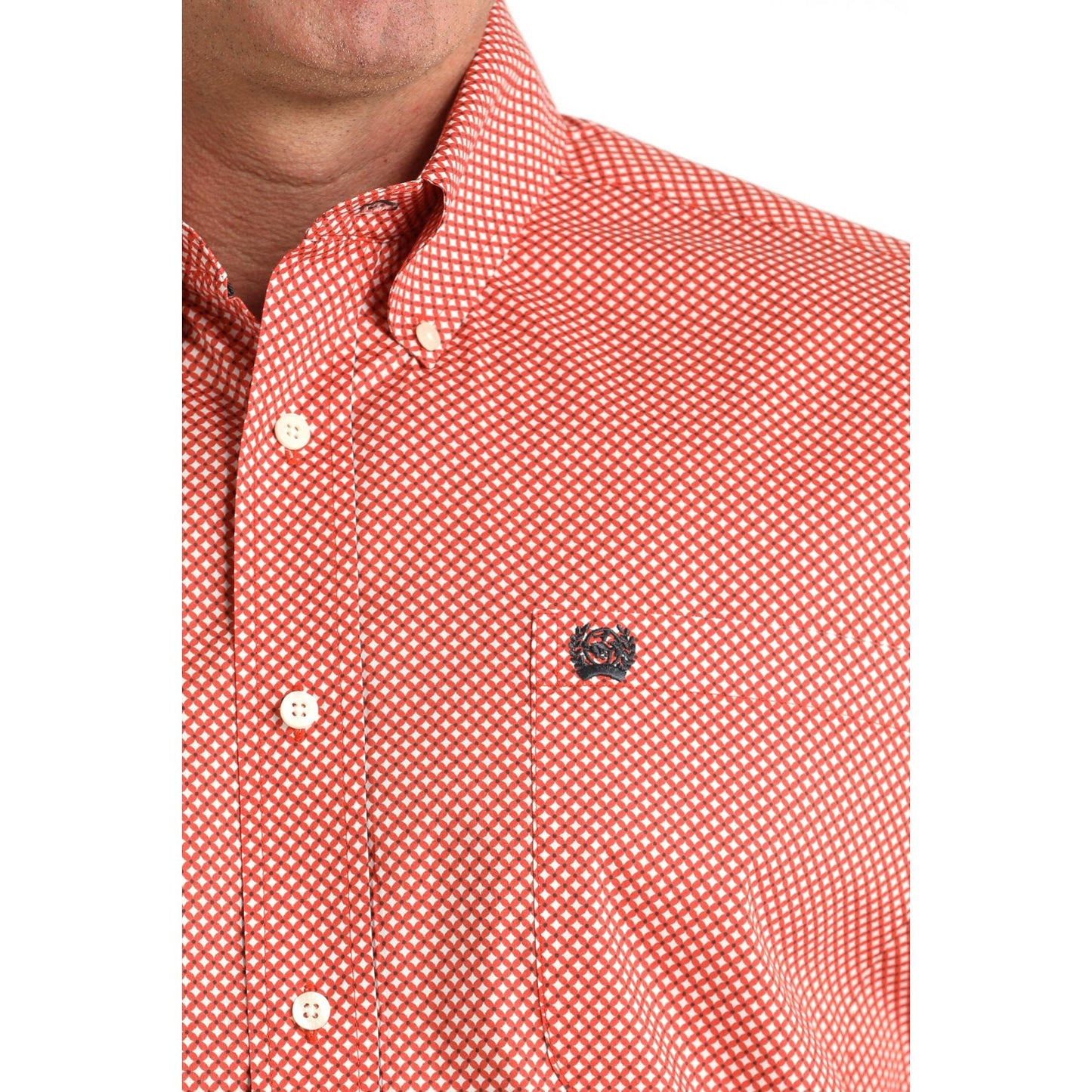 Cinch Men's Long Sleeve Print Western Shirt- Red - Irvine Tack & Western Wear