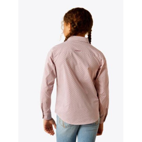 Ariat Girl's Team Kirby Long Sleeve Shirt- Finleigh Geo Print