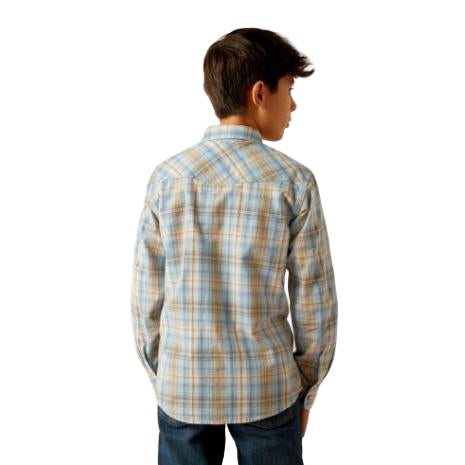 Ariat Boy's Howe Retro Fit Shirt - Light Blue