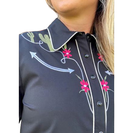 Rowdy Crowd Women's Long Sleeve All Dolled Up Dress-Black