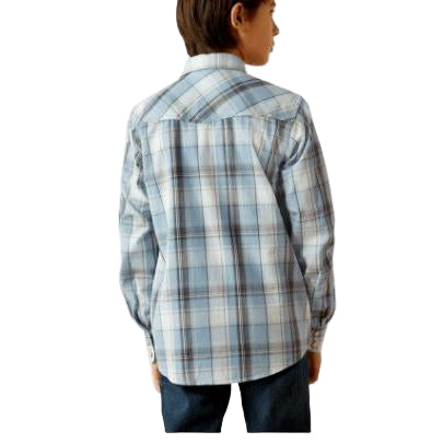 Ariat Boy's Hunter Retro Long Sleeve Fit Shirt - Light Blue