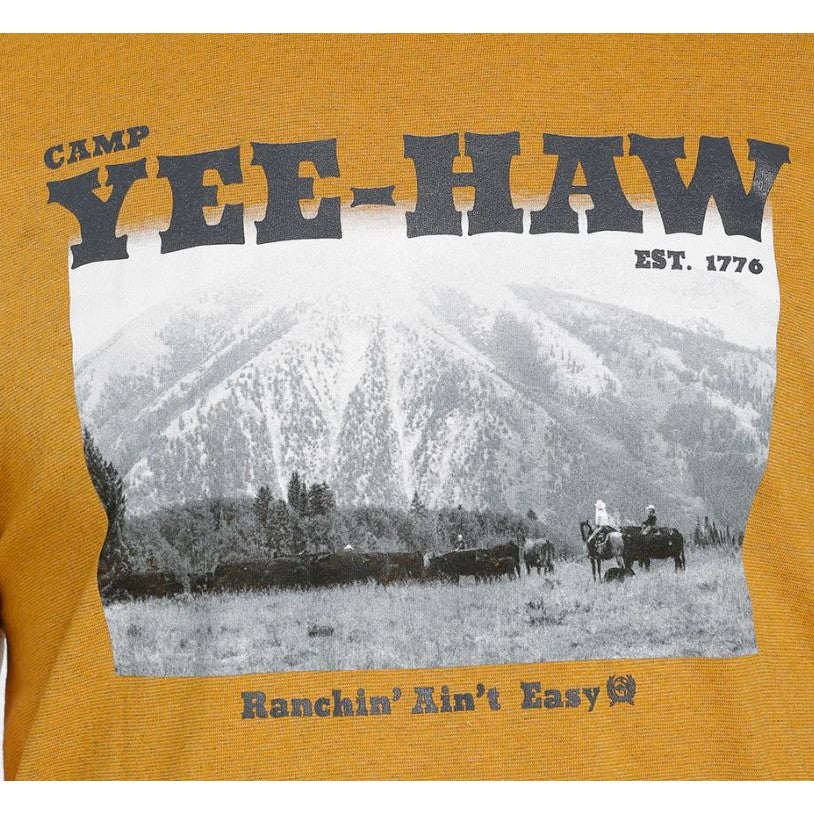 Cinch Men's Short Sleeve Tee Shirt- Gold