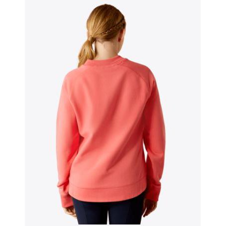 Ariat Girl's Long Sleeve Benicia Sweatshirt- Coral Paradise