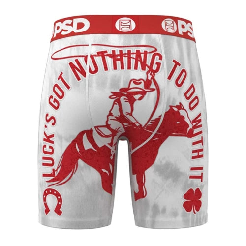 PSD Men's Underwear Down on Luck Boxer Brief- Red/White