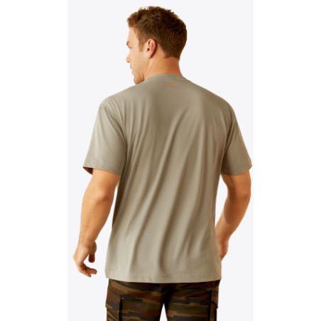Ariat Men's Rebar Short Short Sleeve Heat Fight Staple Tee Shirt- Wild Dove