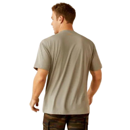 Ariat Men's Rebar Short Short Sleeve Heat Fight Staple Tee Shirt- Wild Dove - Irvine Tack & Western Wear