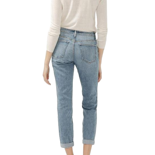 Silver Women's Boyfriend Mid Rise Slim Luxe Stretch Jeans - Indigo