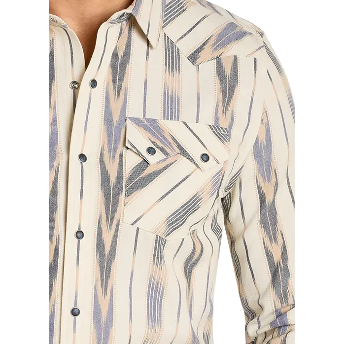 Panhandle Men's Slim Snap Shirt- Cream