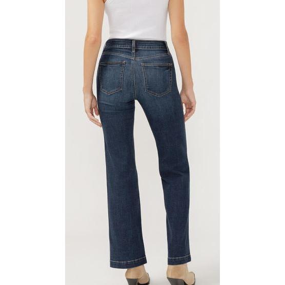 Silver Women's Luxe High Rise Stretch Trouser Jean- Dark Indigo