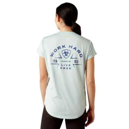 Womens Rebar Evolution Work Hard V-Neck Short Sleeve Tee Shirt - Multiple Colors