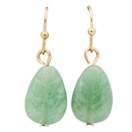 Earrings - Green Stone