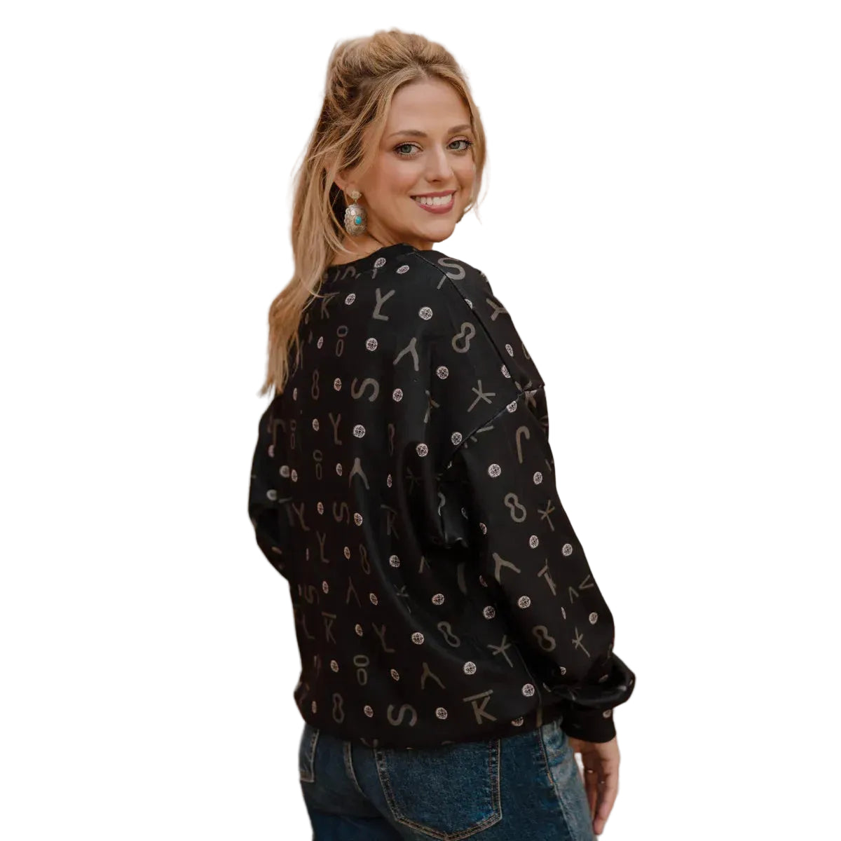 Sterling Kreek Women's Long Sleeve Hot Iron Shirt- Black - Irvine Tack & Western Wear