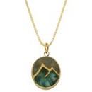 Mountain Crushed Stones Necklace - 2 Mountain Peaks