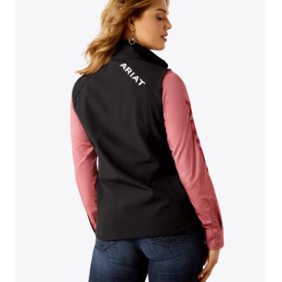Ariat Women's Logo Softshell Vest- Black