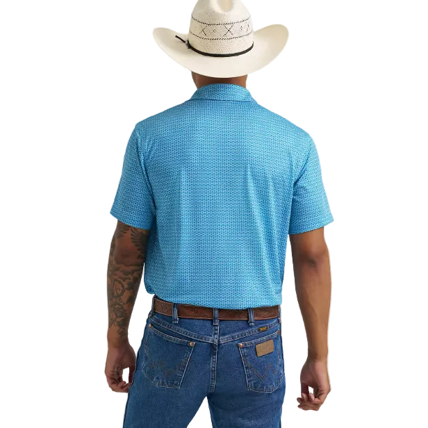Wrangler Men's All Terrain Gear Men's Performance Polo Shirt - Airy Blue