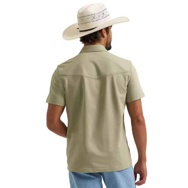 Wrangler Men's All Terrain Gear Salida Short Sleeve Performance Knit Shirt - Tea